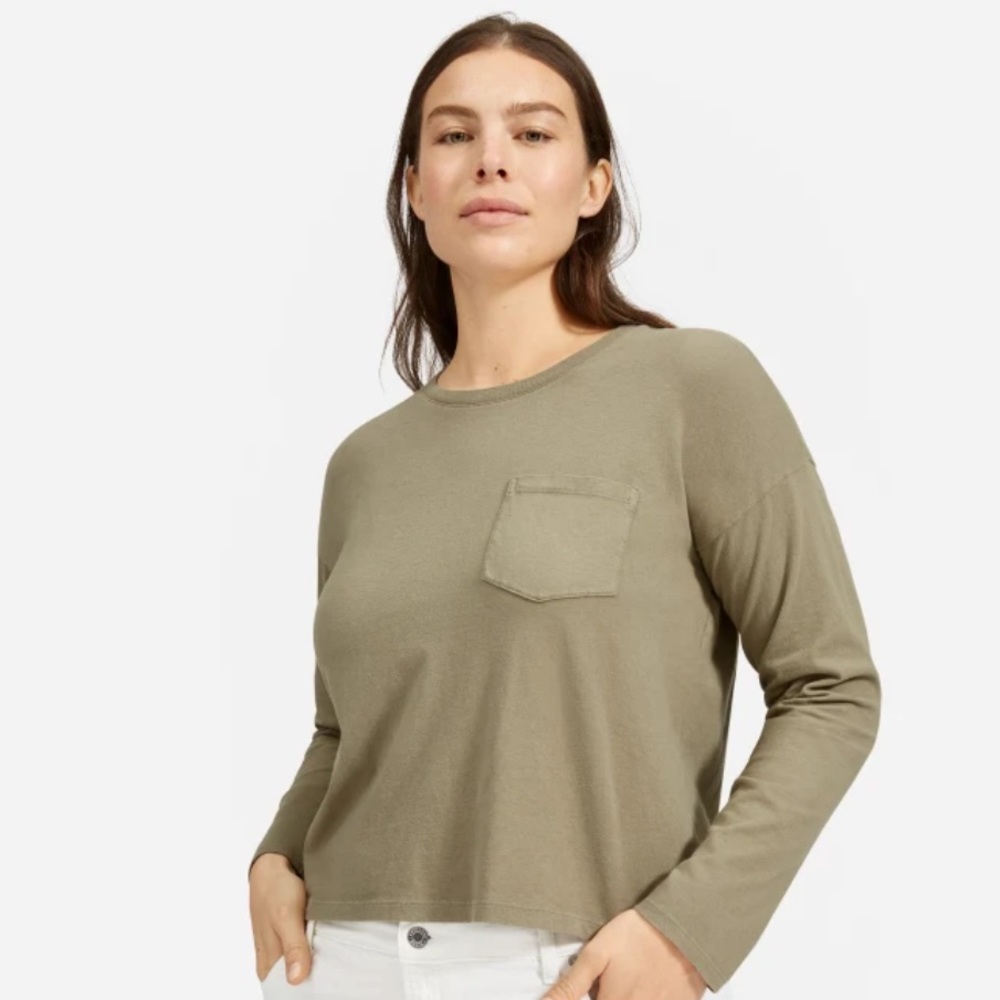 Everlane Box Cut Pocket Tee long sleeve
